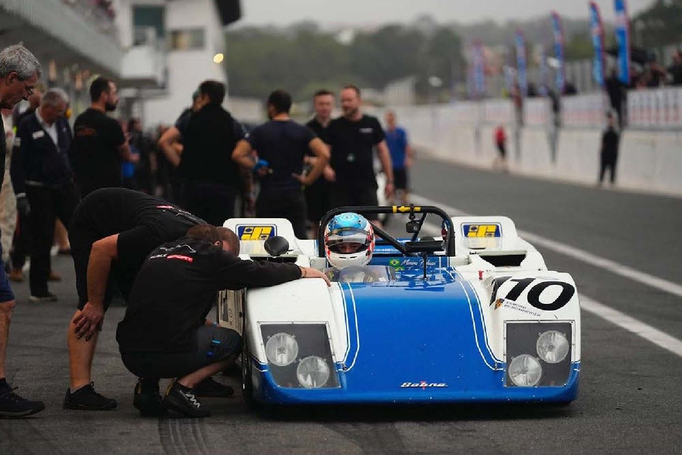 The Sabre D4 in the pit lane at Estoril